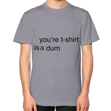 Unisex T-Shirt (on man) Slate unorthodoxy
