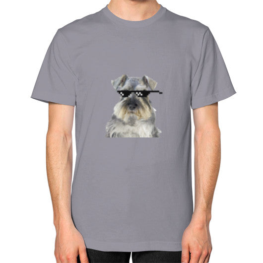 Unisex T-Shirt (on man) Slate unorthodoxy