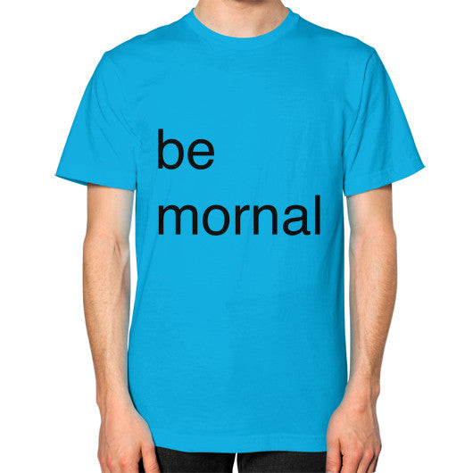 Unisex T-Shirt (on man) Teal unorthodoxy