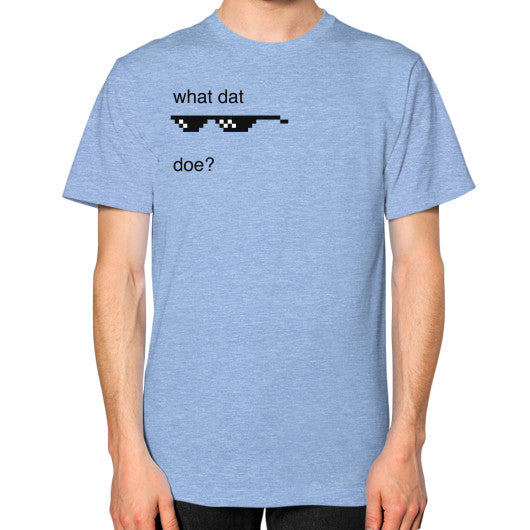 Unisex T-Shirt (on man) Tri-Blend Blue unorthodoxy