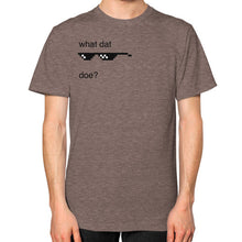 Unisex T-Shirt (on man) Tri-Blend Coffee unorthodoxy