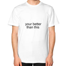 Unisex T-Shirt (on man) White unorthodoxy