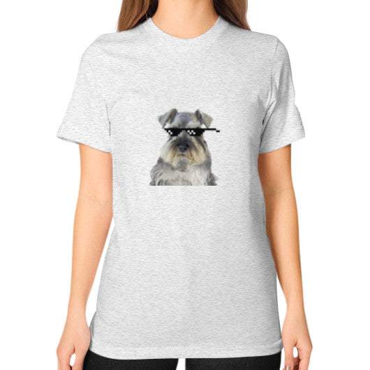 Unisex T-Shirt (on woman) Ash grey unorthodoxy