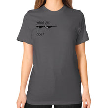 Unisex T-Shirt (on woman) Asphalt unorthodoxy