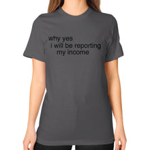 Unisex T-Shirt (on woman) Asphalt unorthodoxy