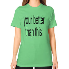 Unisex T-Shirt (on woman) Grass unorthodoxy