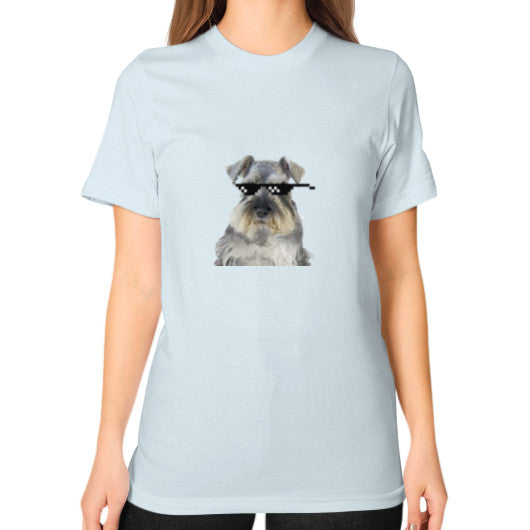 Unisex T-Shirt (on woman) Light blue unorthodoxy