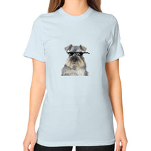 Unisex T-Shirt (on woman) Light blue unorthodoxy