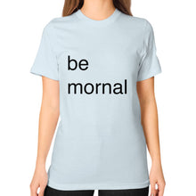 Unisex T-Shirt (on woman) Light blue unorthodoxy