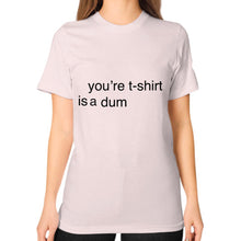 Unisex T-Shirt (on woman) Light pink unorthodoxy