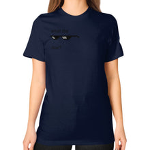 Unisex T-Shirt (on woman) Navy unorthodoxy