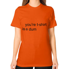 Unisex T-Shirt (on woman) Orange unorthodoxy