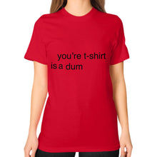 Unisex T-Shirt (on woman) Red unorthodoxy