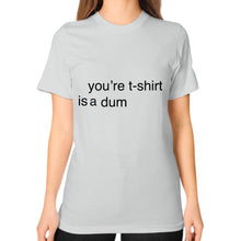 Unisex T-Shirt (on woman) Silver unorthodoxy