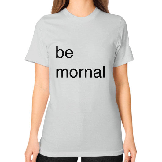 Unisex T-Shirt (on woman) Silver unorthodoxy
