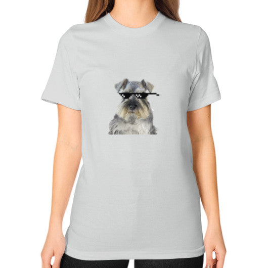 Unisex T-Shirt (on woman) Silver unorthodoxy