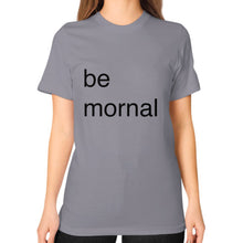 Unisex T-Shirt (on woman) Slate unorthodoxy