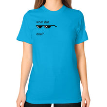 Unisex T-Shirt (on woman) Teal unorthodoxy