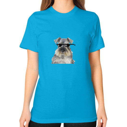 Unisex T-Shirt (on woman) Teal unorthodoxy