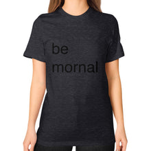 Unisex T-Shirt (on woman) Tri-Blend Black unorthodoxy