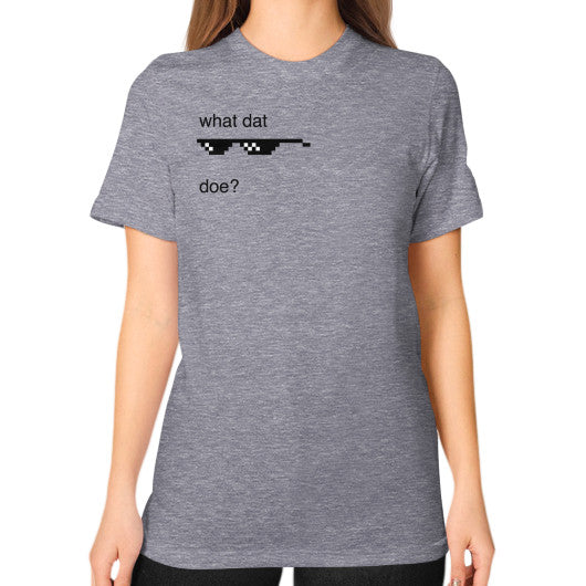 Unisex T-Shirt (on woman) Tri-Blend Grey unorthodoxy