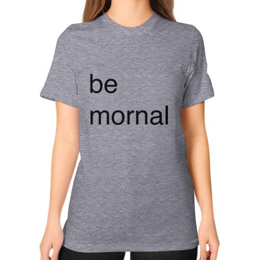 Unisex T-Shirt (on woman) Tri-Blend Grey unorthodoxy