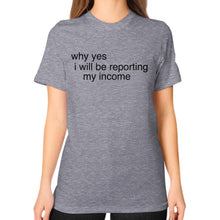 Unisex T-Shirt (on woman) Tri-Blend Grey unorthodoxy