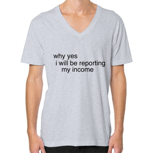 V-Neck (on man) Heather grey unorthodoxy