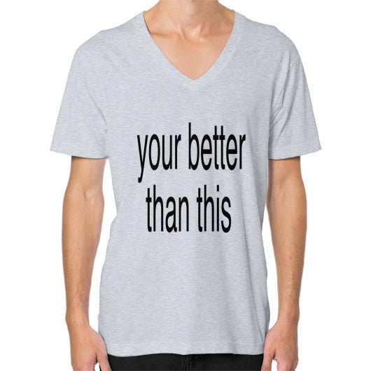 V-Neck (on man) Heather grey unorthodoxy