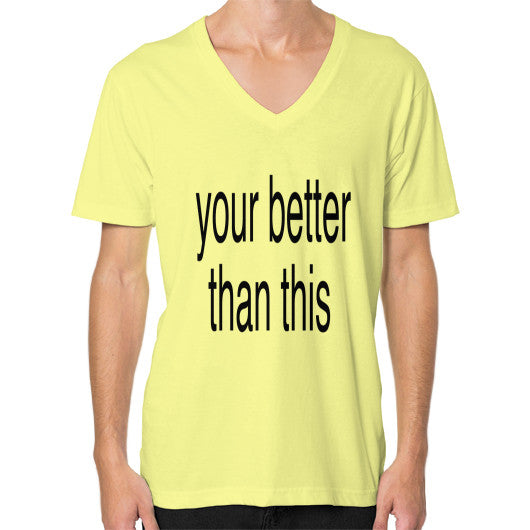 V-Neck (on man) Lemon unorthodoxy