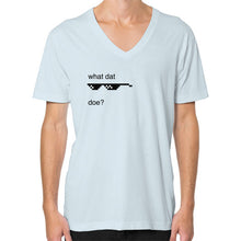 V-Neck (on man) Light blue unorthodoxy