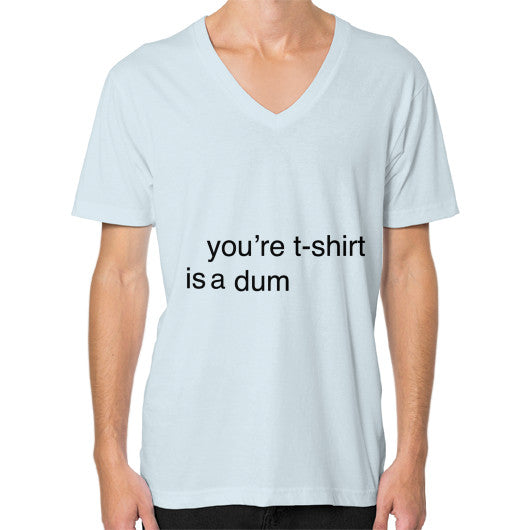 V-Neck (on man) Light blue unorthodoxy