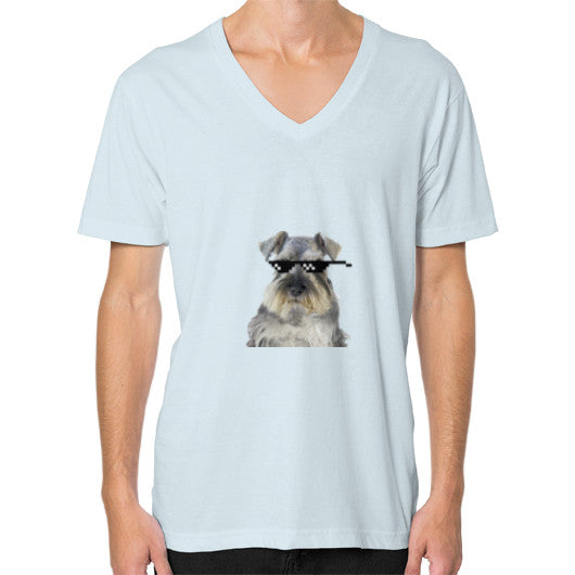 V-Neck (on man) Light blue unorthodoxy