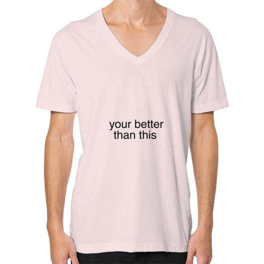 V-Neck (on man) Light pink unorthodoxy