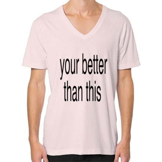V-Neck (on man) Light pink unorthodoxy