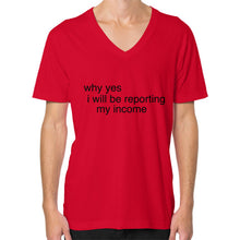 V-Neck (on man) Red unorthodoxy