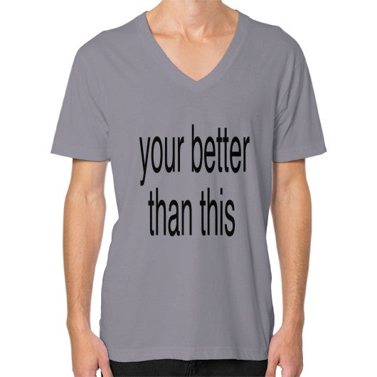 V-Neck (on man) Slate unorthodoxy