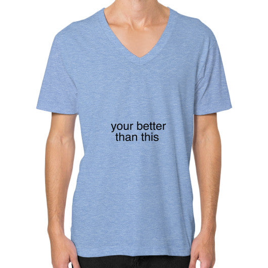 V-Neck (on man) Tri-Blend Blue unorthodoxy