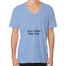 V-Neck (on man) Tri-Blend Blue unorthodoxy