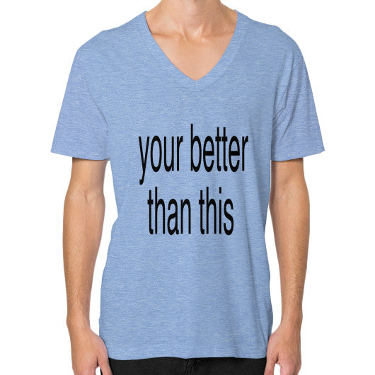 V-Neck (on man) Tri-Blend Blue unorthodoxy