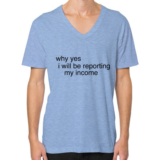 V-Neck (on man) Tri-Blend Blue unorthodoxy