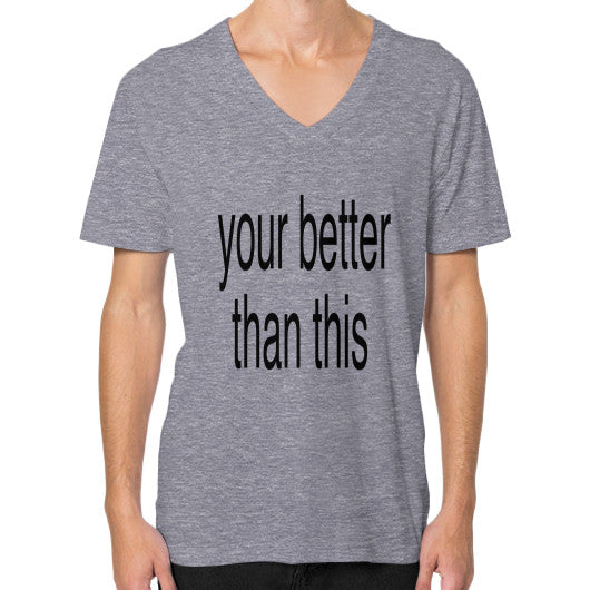 V-Neck (on man) Tri-Blend Grey unorthodoxy