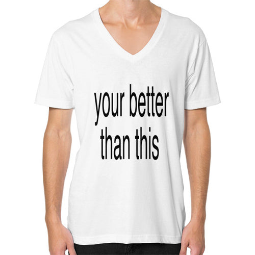 V-Neck (on man) White unorthodoxy