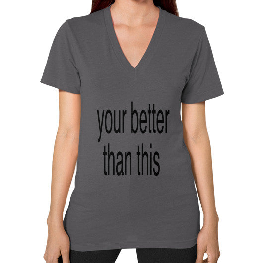 V-Neck (on woman) Asphalt unorthodoxy