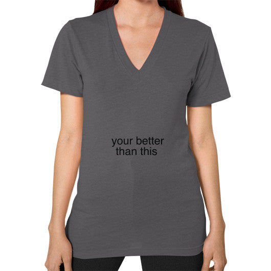 V-Neck (on woman) Asphalt unorthodoxy
