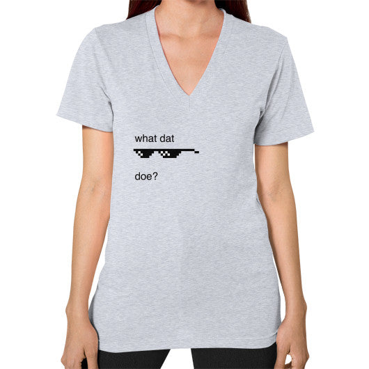 V-Neck (on woman) Heather grey unorthodoxy