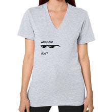 V-Neck (on woman) Heather grey unorthodoxy