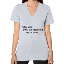 V-Neck (on woman) Heather grey unorthodoxy