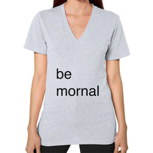 V-Neck (on woman) Heather grey unorthodoxy