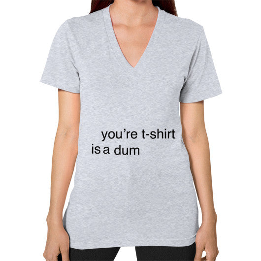 V-Neck (on woman) Heather grey unorthodoxy